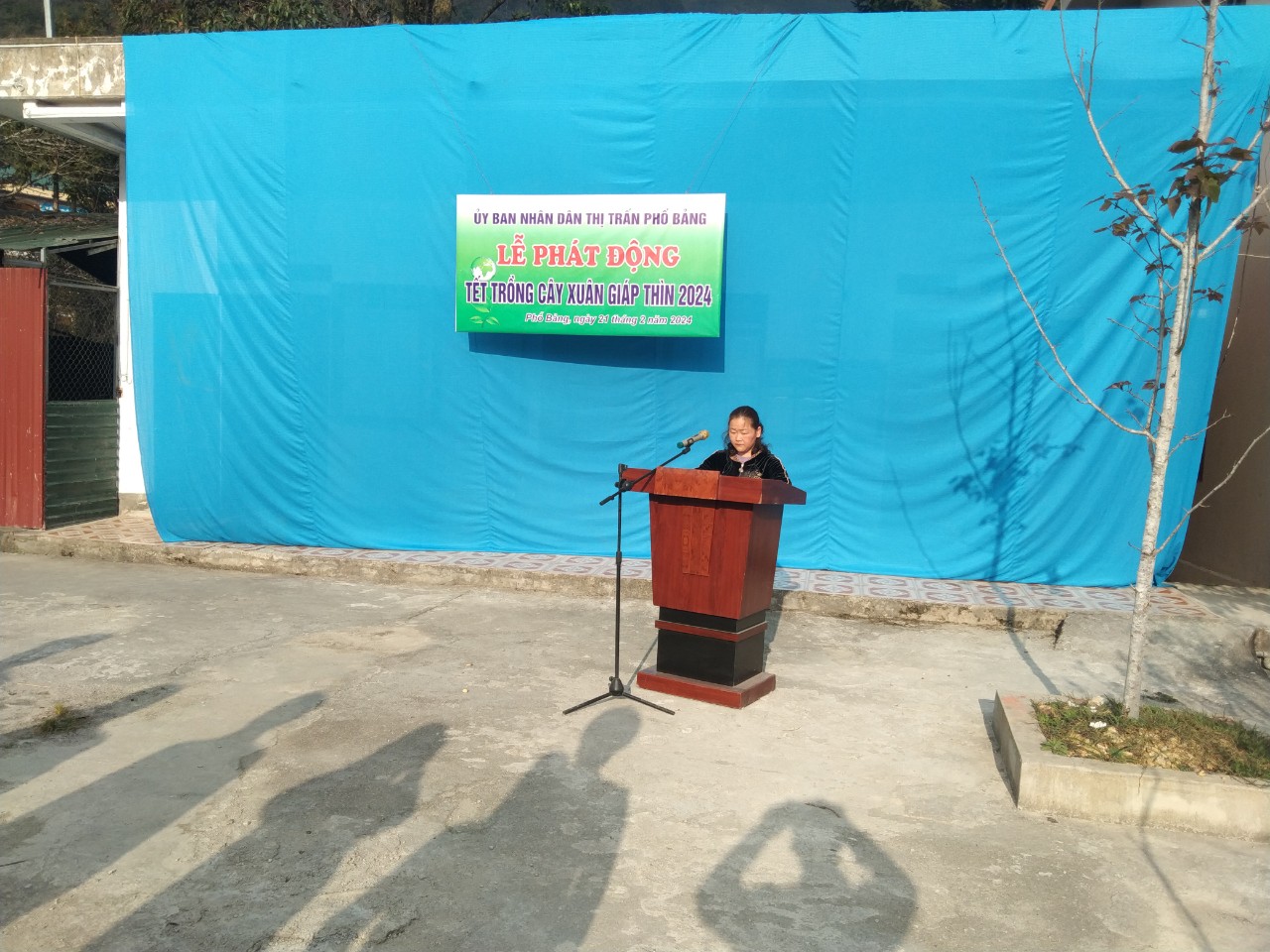 UBND thị trấn Phố Bảng tổ chức Lễ phát động Tết trồng cây xuân Giáp Thìn 2024